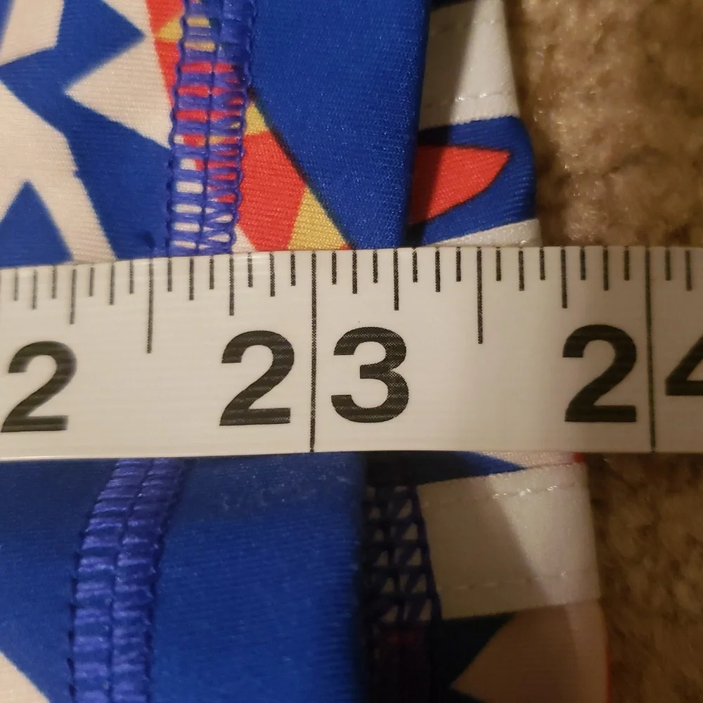 Adidas X Farm Rio Women's Psychedelic Wave Blue Leggings - Picture 11 of 11